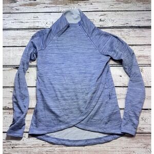 IBKUL Mock Neck Top Women's XS Long Sleeve Blue UPF 50+ 1/4 Zip Golf Shirt